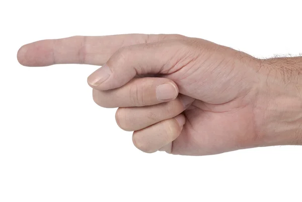 男性の手を指す — ストック写真