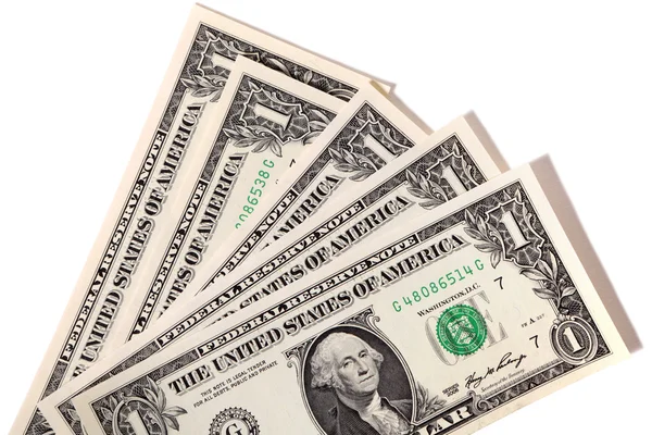 Fan of US one dollar bills — Stock Photo, Image