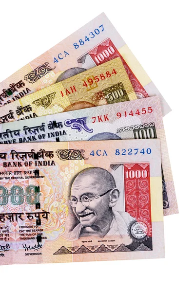 Rupia india billetes de moneda —  Fotos de Stock