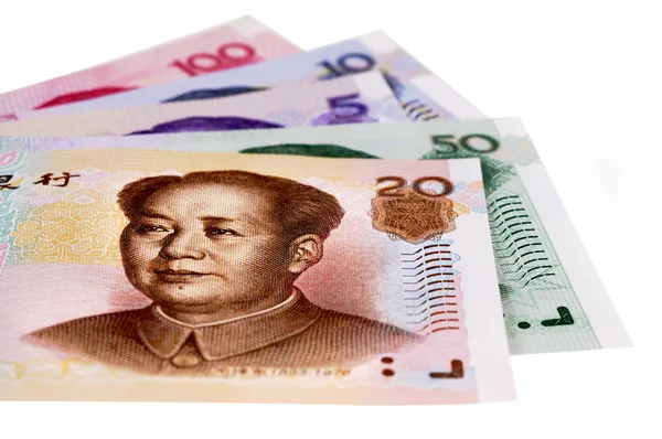 Chińskiego juana bills walut — Zdjęcie stockowe