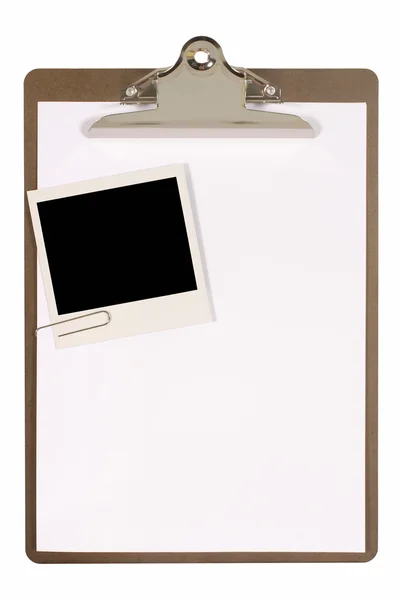 Clipboard with polaroid — Stock Photo, Image