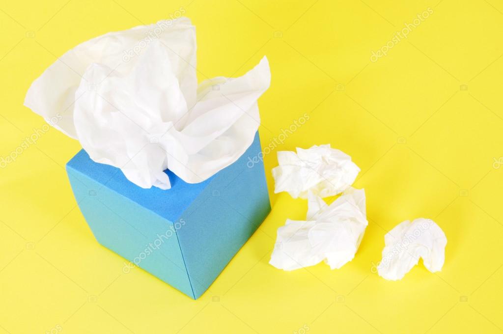 Blue tissue box