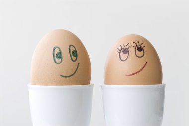 Eggs in Love 1 clipart