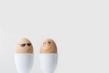 Cool dude egg in love! clipart