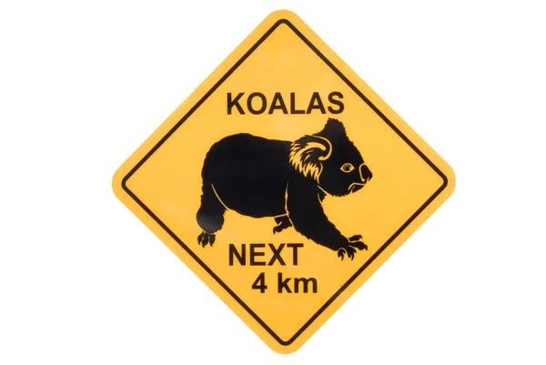 Znak ostrzegawczy Koala — Zdjęcie stockowe