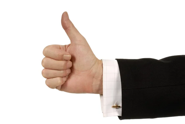 Businessman with thumb up — Stock Photo, Image