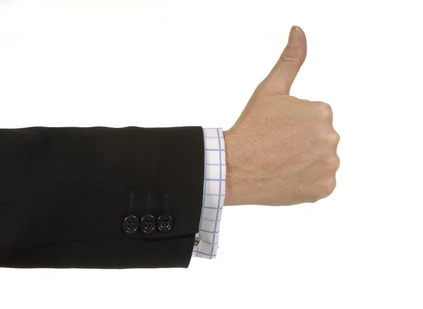 Businessman with thumb up — Stock Photo, Image