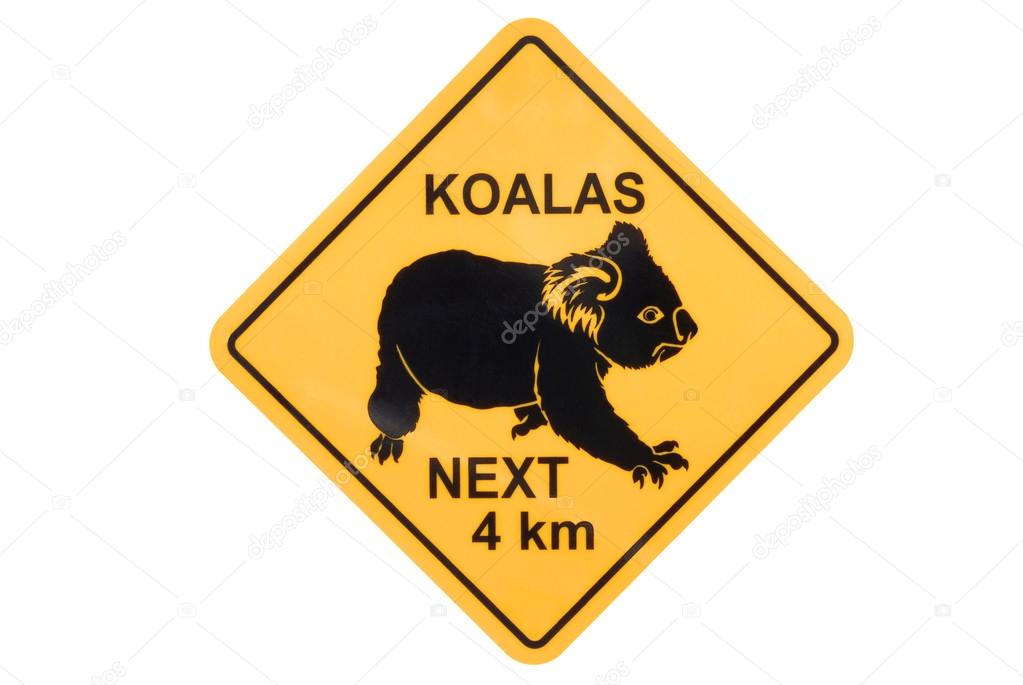 Koala warning sign