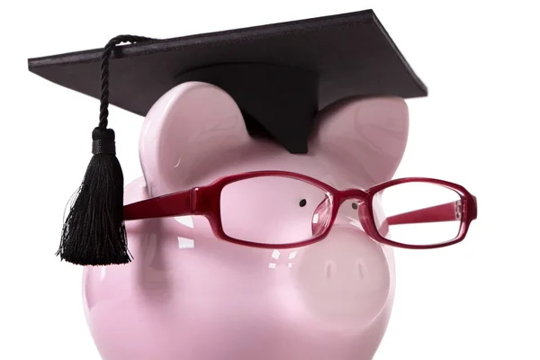 Graduate Piggy Bank — Stockfoto
