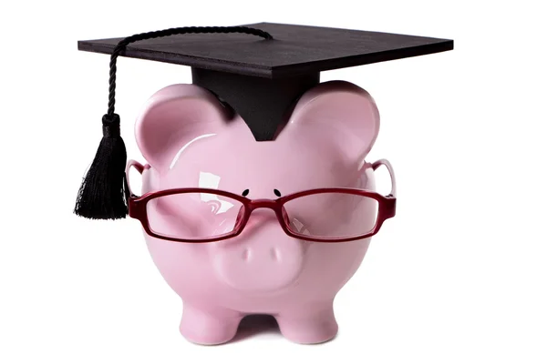 Graduate Piggy Bank — Stockfoto