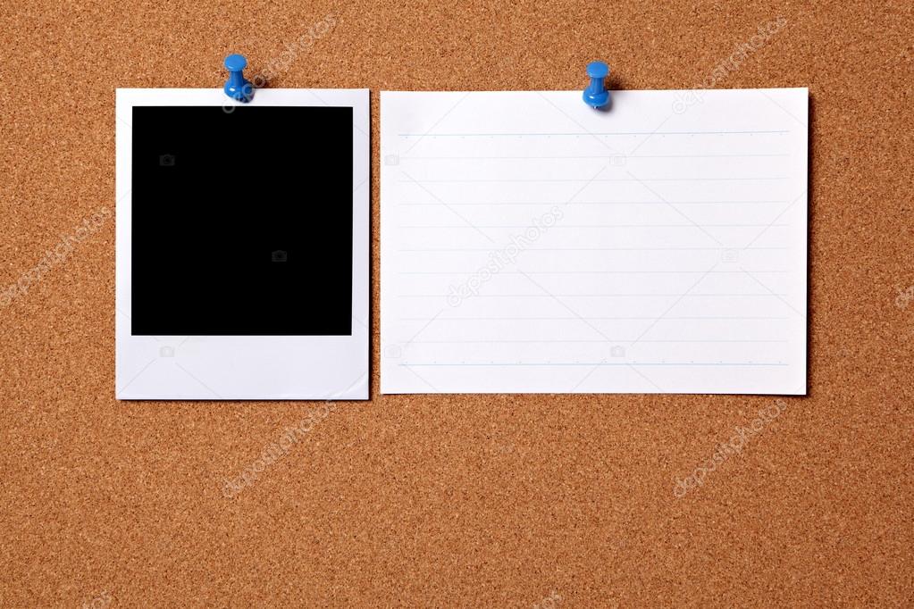 Blank photo with index card