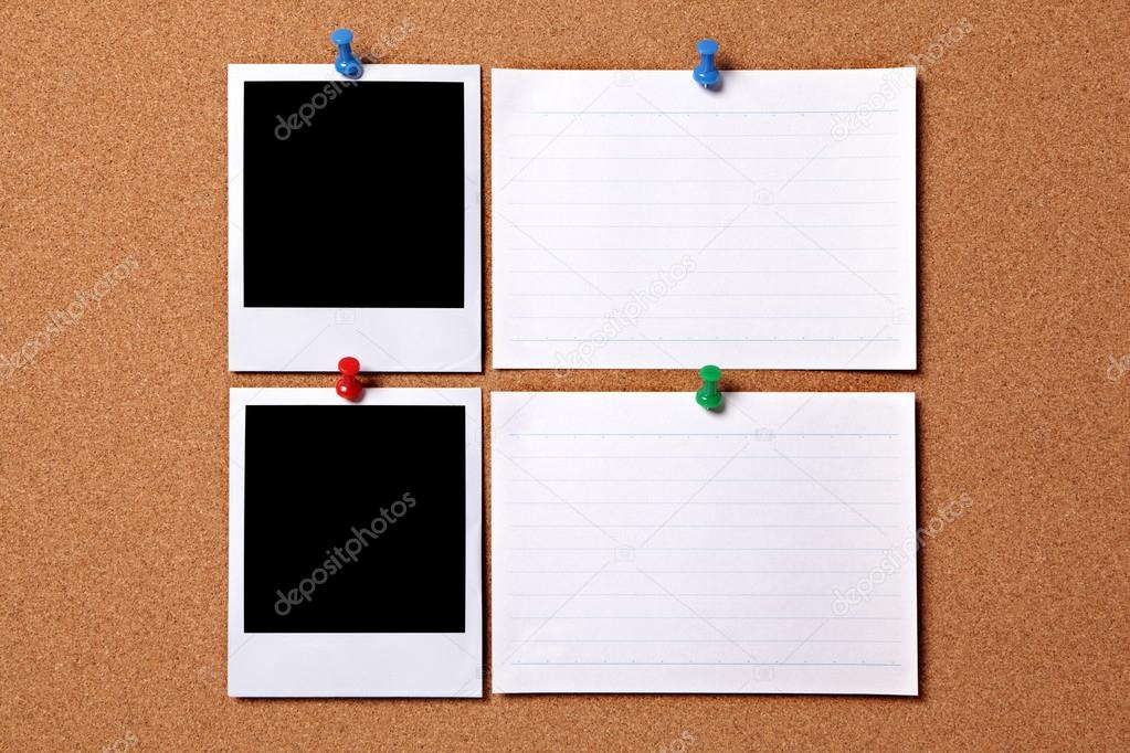 Blank photos with note cards