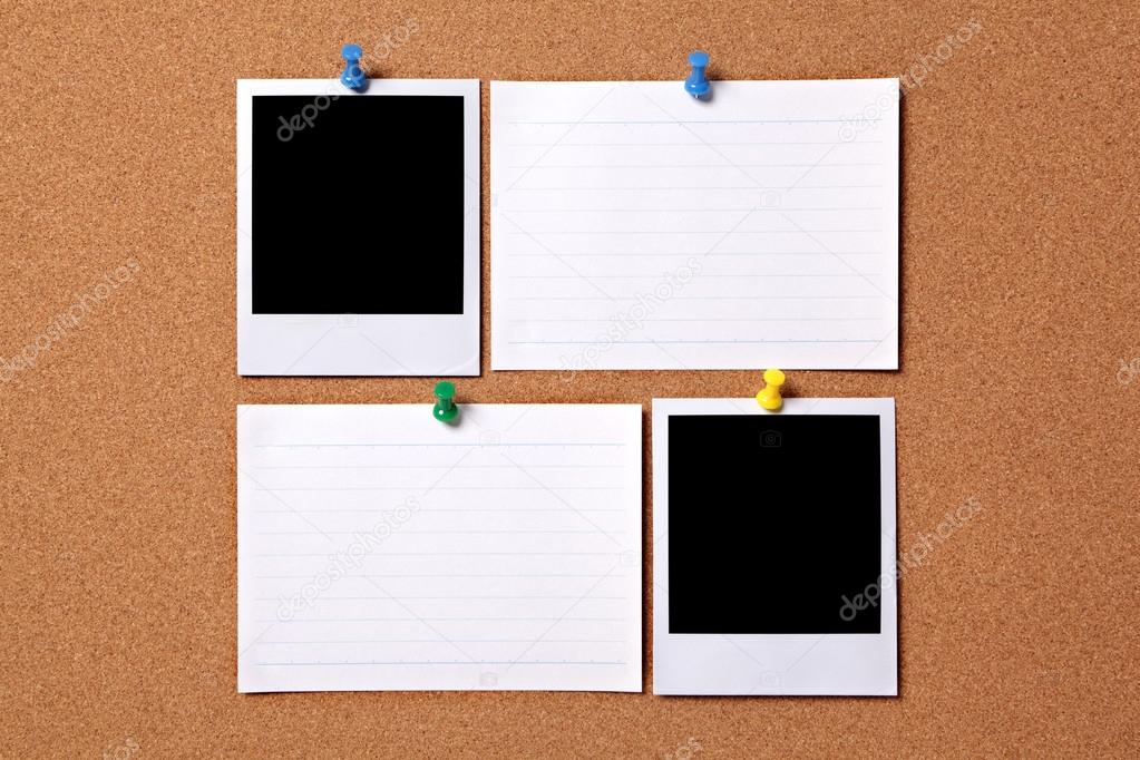 Blank photos with index cards