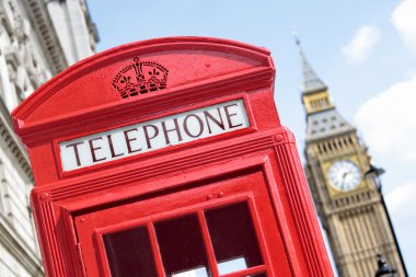 Telefon kulübesi ile Big Ben