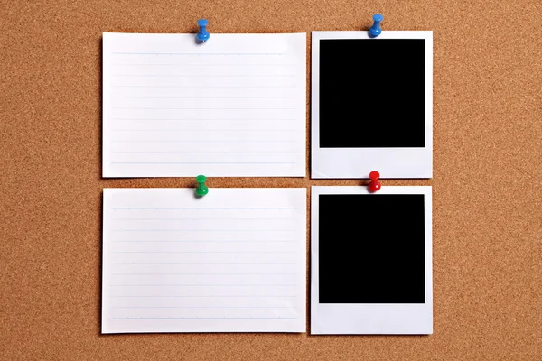 stock image Blank photos with note cards