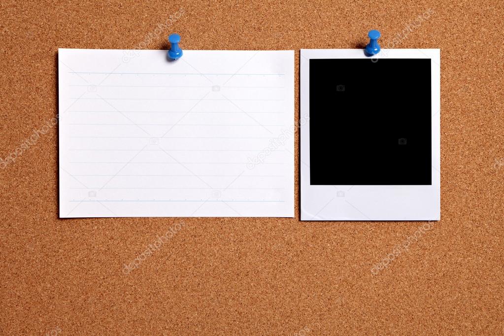 Blank photo with index card