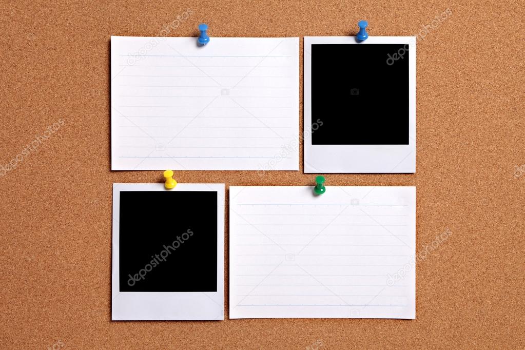 Blank photos with index cards