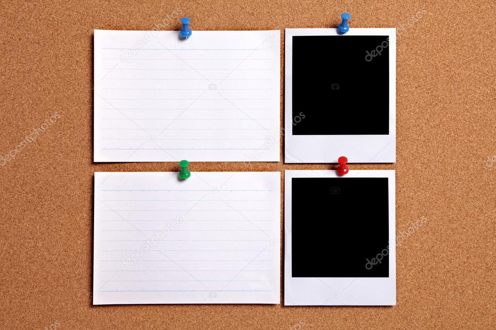 Blank photos with note cards