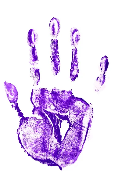 Purple handprint — Stock Photo, Image