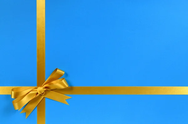 Regalo blu e oro — Foto Stock