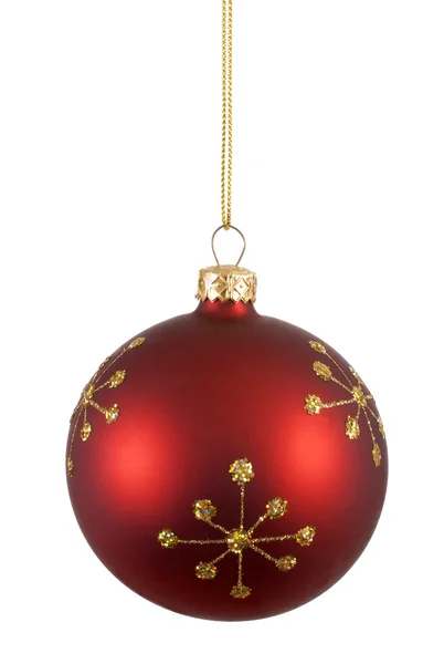 Röd jul boll eller bauble — Stockfoto