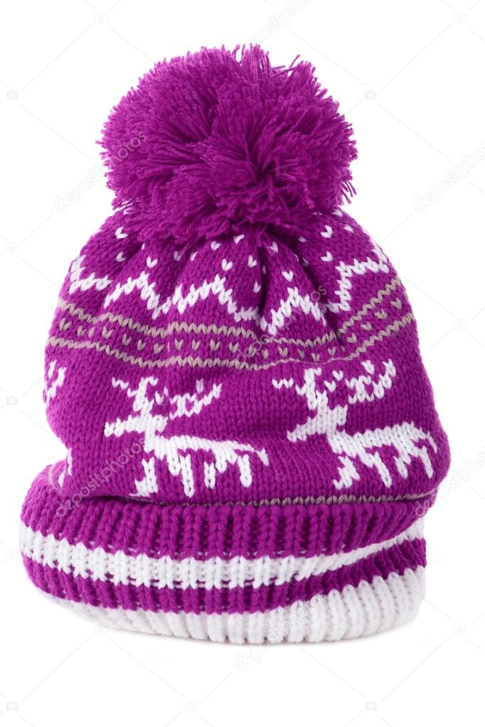 Pink winter ski hat
