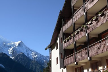 Avrupa ski resort otel veya dağ evi, Alp Dağları mesafe, kopya alanı
