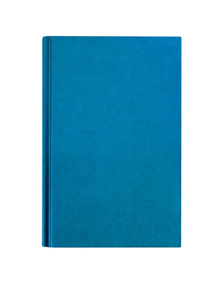 Light blue plain hardcover book front cover upright vertical isolated — Stock Photo, Image
