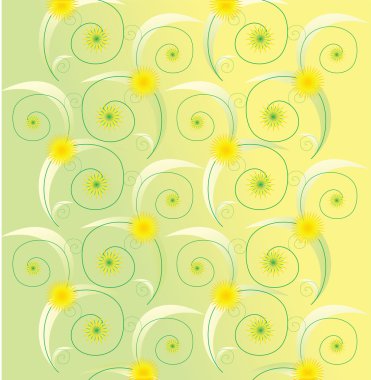 Açık yeşil çiçek renkli