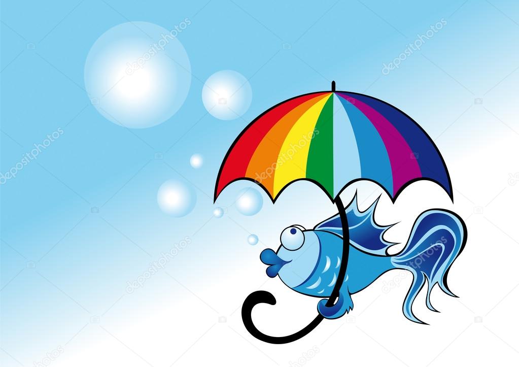 Fish with an umbrella