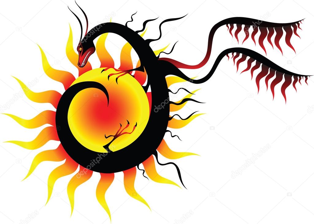 Dragon and the sun