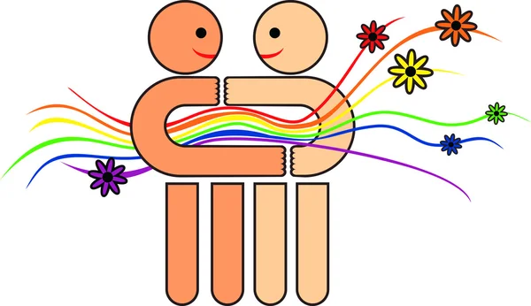 Couple gay — Image vectorielle