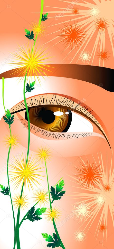 Eyes as chrysanthemums