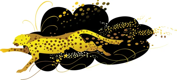 Running cheetah — Stock Vector