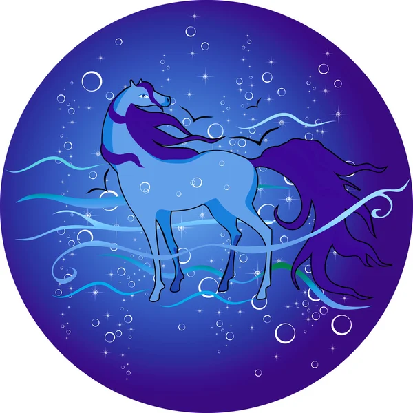 Caballo de mar — Vector de stock