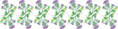 Thistle çiçek ile süsleme