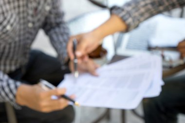 iş adamı el bulanıklık