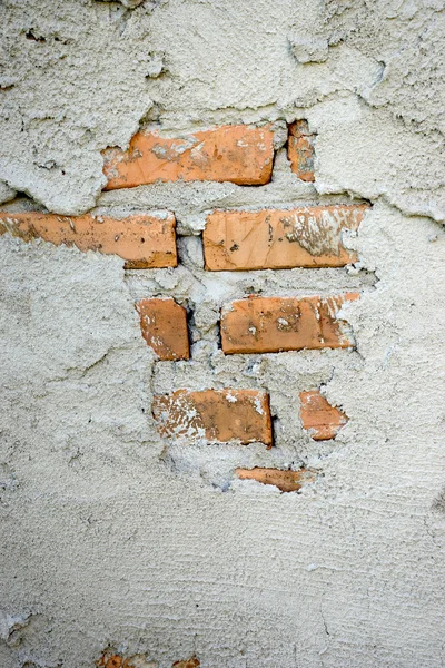 Cement muur Toon rode bakstenen — Stockfoto