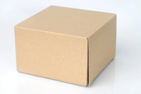 Satu kotak kertas berwarna coklat — Stok Foto