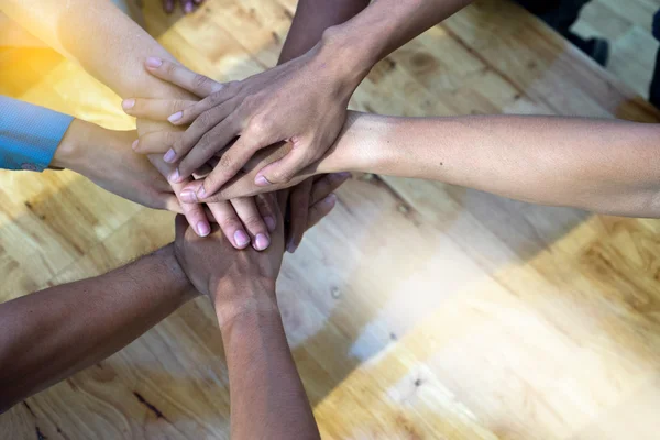 Hand together group office teamwork — Stock Photo, Image