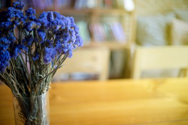 Mor çiçek bulanıklık kitap dükkanı ackground