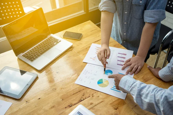 Young business man woman executive metting — Stock Photo, Image