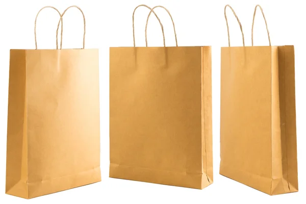 Three brown paper bag — Stock Photo, Image