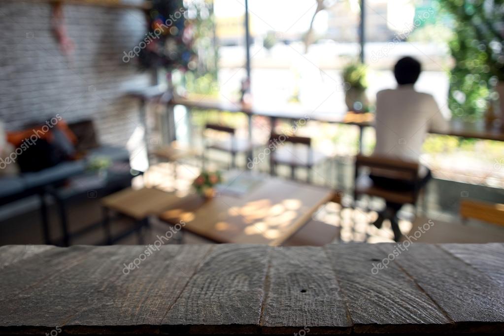 blur coffee shop window