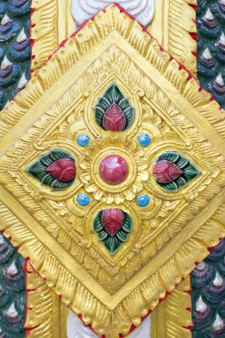 Altın sıva renkli desen Tay tarzında