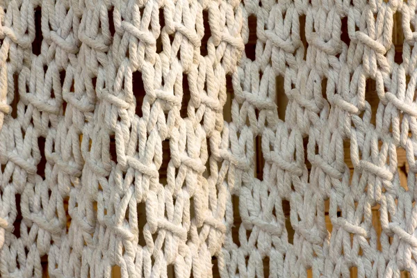 Textura velho branco corda Weave — Fotografia de Stock