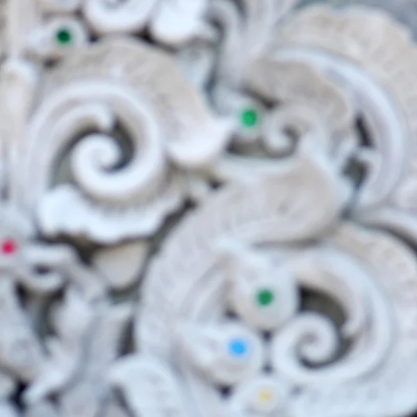 Vervagen stucwerk witte sculptuur decoratief patroon — Stockfoto