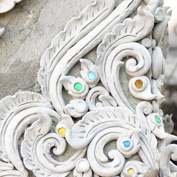 Stucco white sculpture decorative pattern — Stock Photo, Image