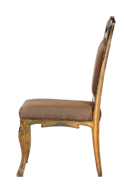 Brown antique chair retro style louis — Stock Photo, Image