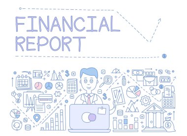 Financial Report Infographics clipart